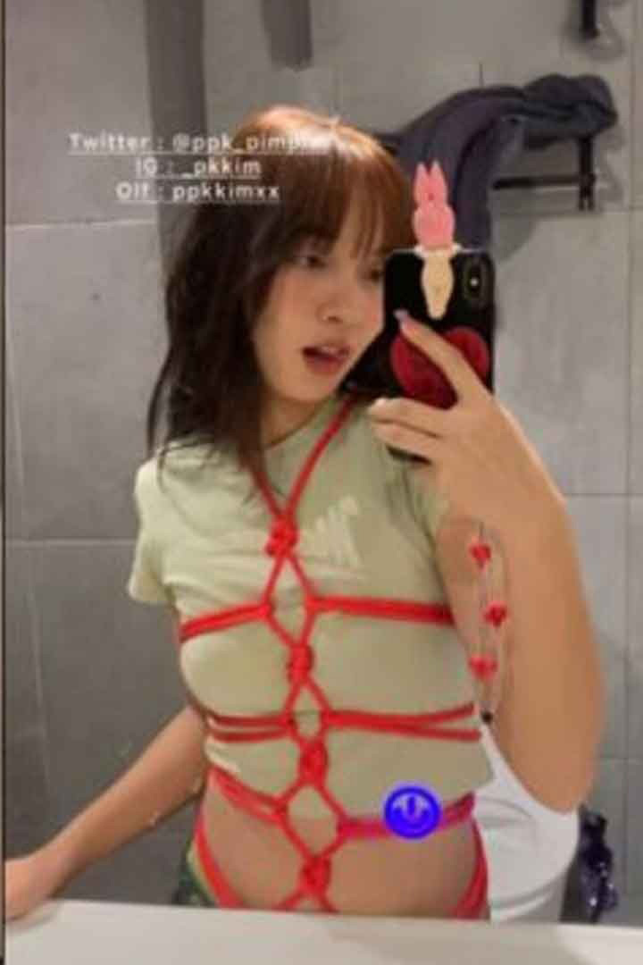 OnlyFans น้องพิม ppkkimxx เอาเชือดมามัดตัวเอง
